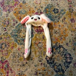 White bunny hat